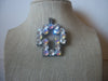 Larger Silver Tone Aurora Borelias Cross Pendant 63017