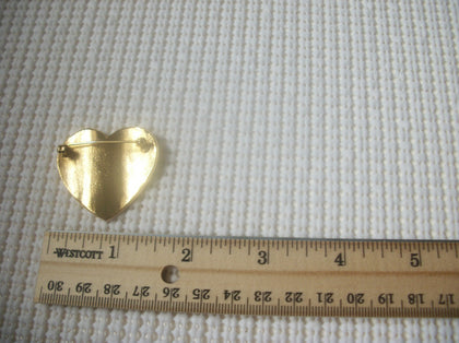 Beautiful Patriotic Heart Enameled Brooch Pin 73017