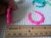 Retro Pierced Earrings Lot of 9X Bamboo Plastic Hoops 91916