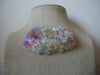 Vintage Jewelry, Pastel Bracelet, Wide Czech Glass Chips Stretch Bracelet 51018