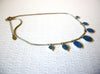Vintage HC Silver Toned Flower Glass 18" Necklace 121816