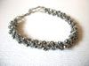 Stamped CJ Silver Toned Glass Twisted Design 20" Necklace 82017
