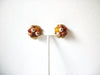 Vintage Cluster Glass Pearl Clip On Earrings 123020