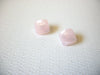 Retro Pale Pink Lucite Clip On Earrings 010121
