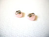Retro Pale Pink Lucite Clip On Earrings 010121