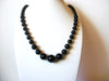 Retro Black Gold Graduated Design Acrylic Necklace 123020
