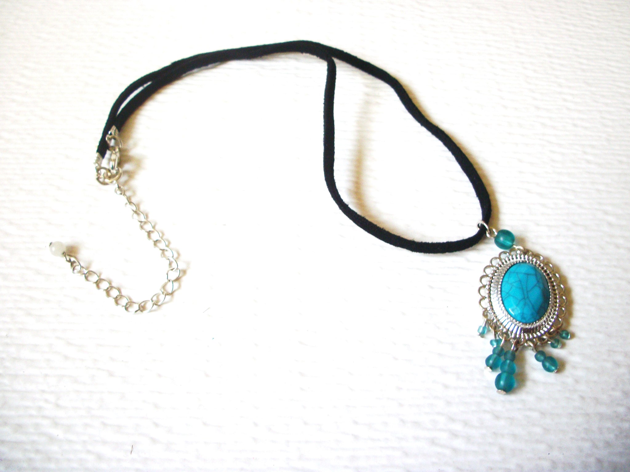 Vintage Southwestern Faux Turquoise Necklace 122920 P