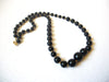 Retro Black Gold Graduated Design Acrylic Necklace 123020