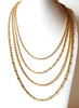 Vintage ANNE KLEIN Gold Toned Bamboo Link Necklace 5917