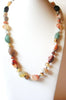 Semi Precious Stones Quartz Onyx Aventurine Jasper Agate Necklace 91517