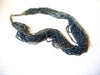 Mystic Gray Multi Strand Glass Micro Beads Chunky Vintage Necklace 122820