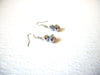 Vintage Silver Toned Glass Dangle Earrings 121816
