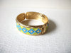 Retro Colorful 1970s Enameled Metal Bangle Bracelet 72017