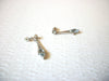 Vintage AVON Silver Toned Light Blue Rhinestone Dangle Earrings 9216