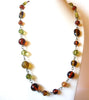 Retro Translucent Hand Made Glass Necklace 123120