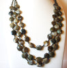Hand Made One Of A Kind Moss Agate Glass Multi Strand Necklace 91617