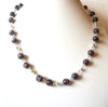 Retro Purple Tigers Eye Glass Necklace 91517