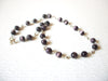 Retro Purple Tigers Eye Glass Necklace 91517