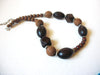 Chunky Rustic Bohemian 1980s Wood Beaded Necklace 123120
