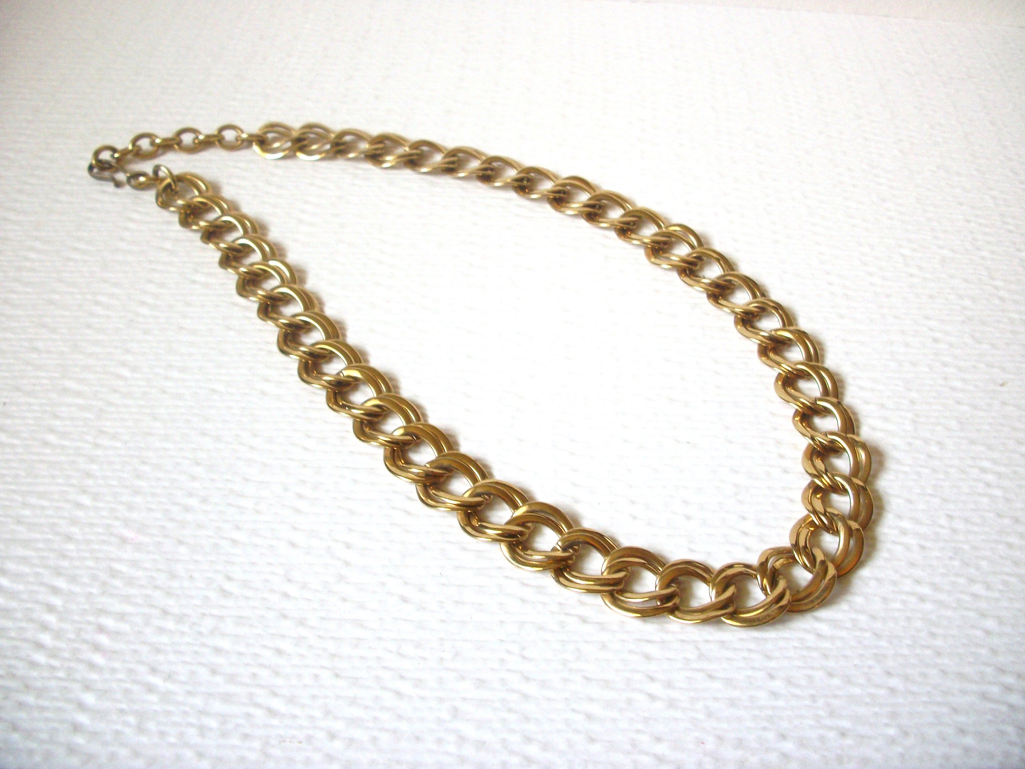 Vintage MONET Gold Toned Panel Links Necklace 122820