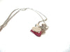 Dainty Silver Toned Bead Chain Fruit Necklace 82217