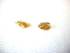 Small AVON Opaque Clear Rhinestone Gold Toned Clip On Earrings 92216