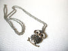 Owl Black Rhinestone Retro Necklace 123020