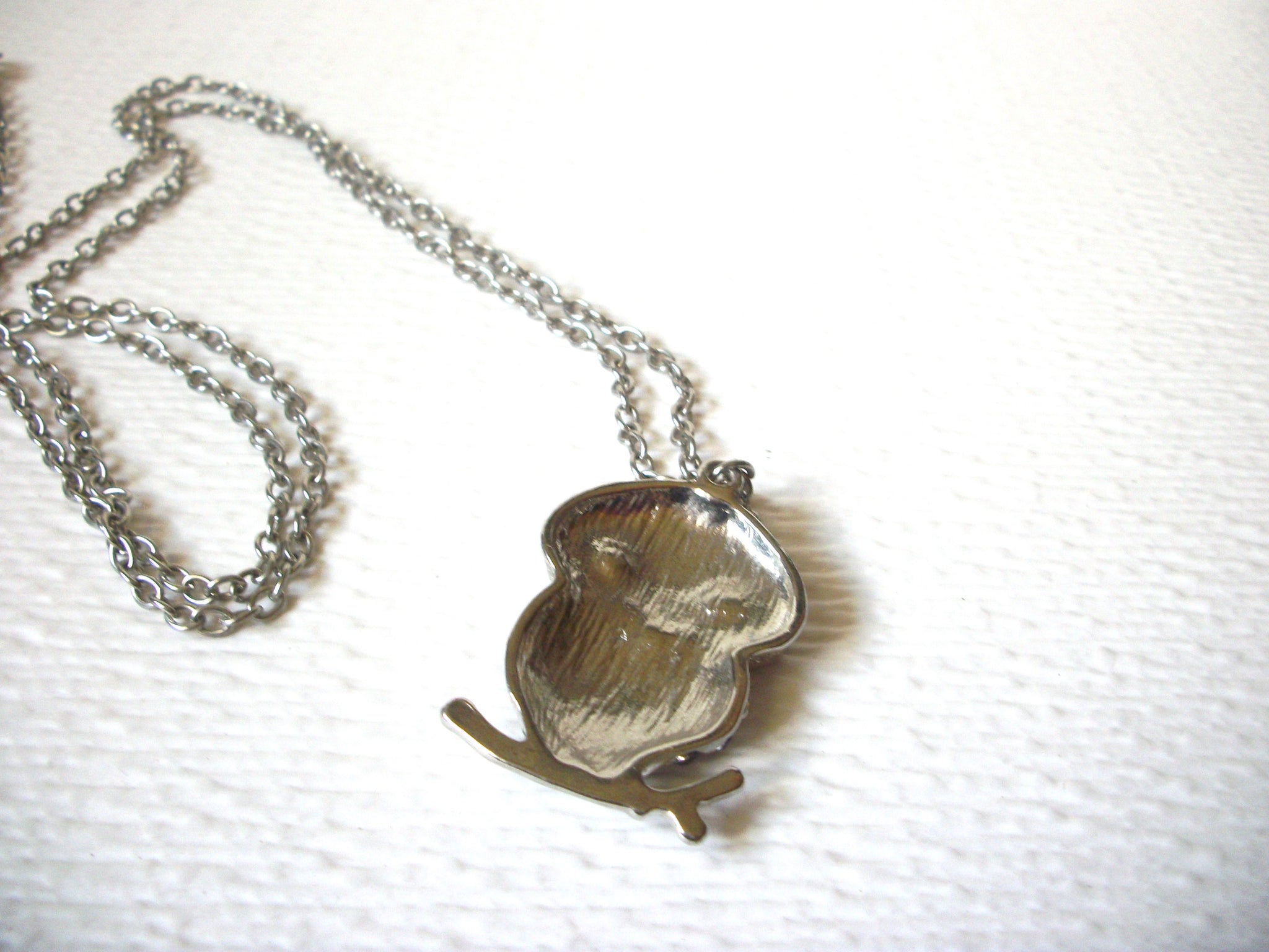 Owl Black Rhinestone Retro Necklace 123020