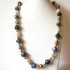Hand Molded Lucite Faux Pearl Necklace 91017
