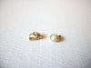 Vintage Small Gold Toned Faux Pearl Clip On Earrings 92216