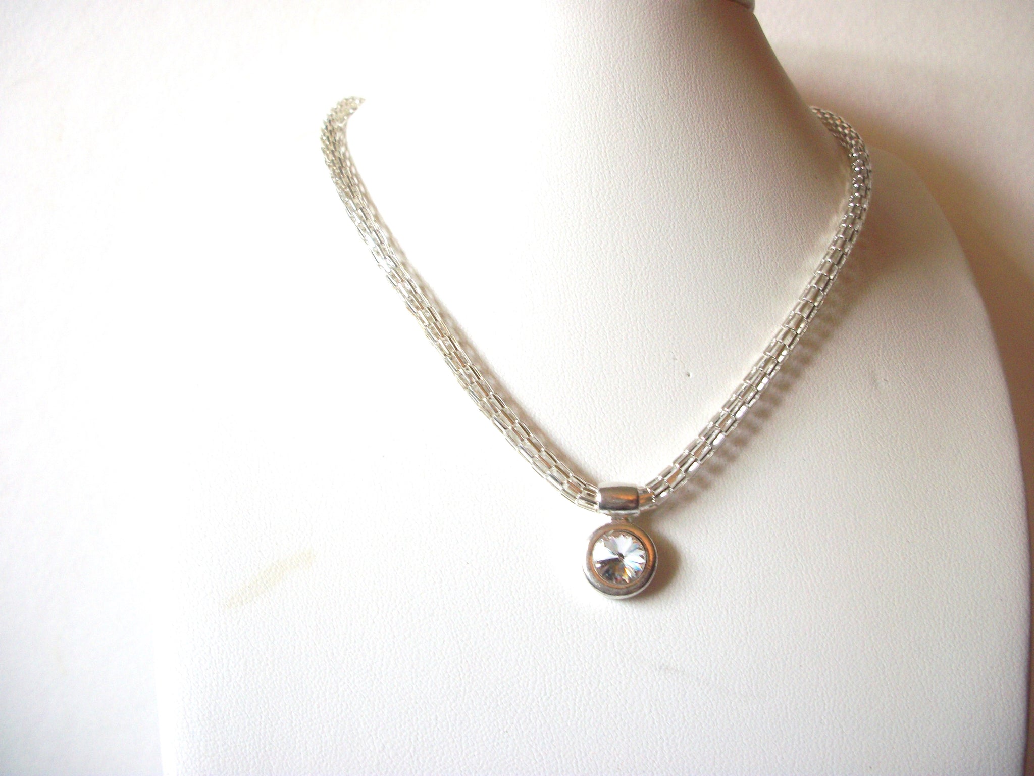 Necklace Bezel Set Clear Rhinestone 93017
