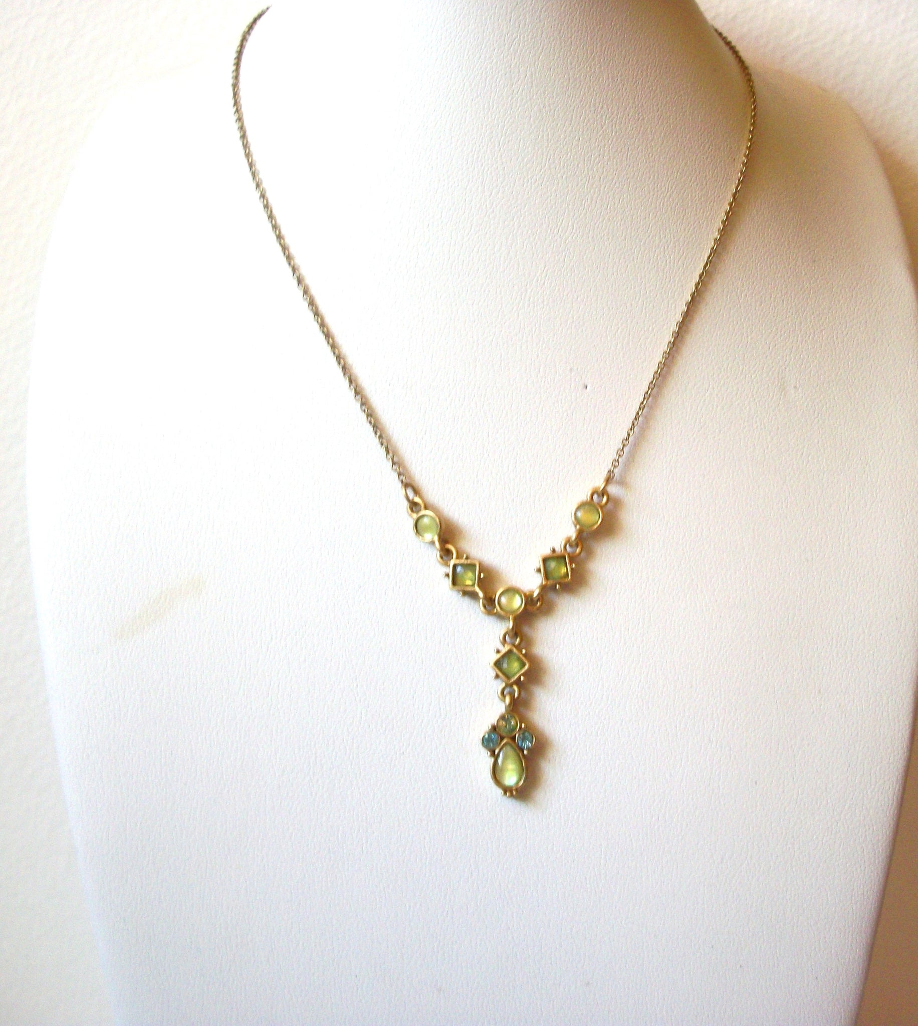 Vintage 1928 Company Rhinestone Necklace Screw Back Earrings Set 123120