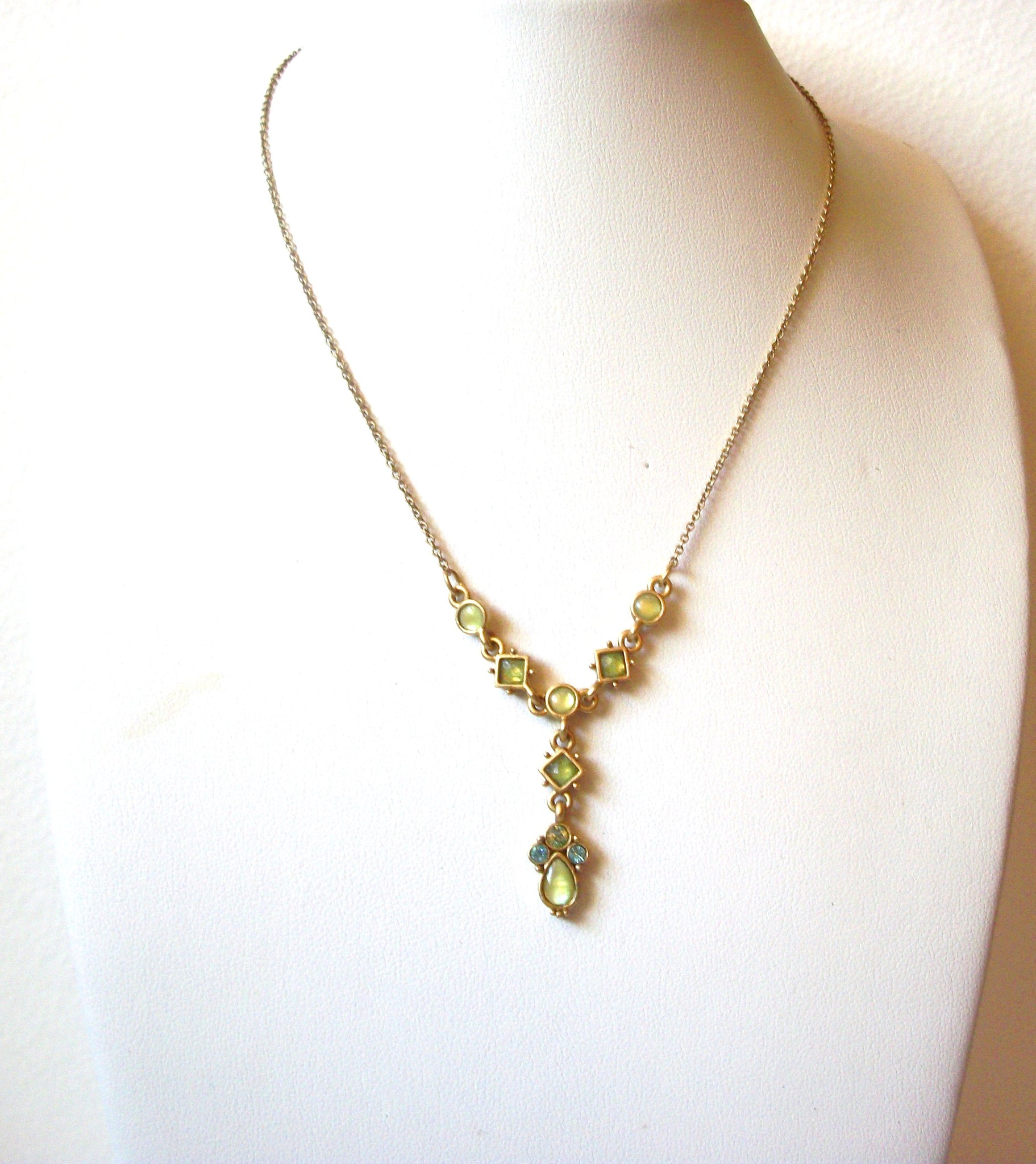 Vintage 1928 Company Rhinestone Necklace Screw Back Earrings Set 123120