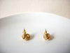 Vintage Small Gold Toned Knotted Stud Earrings 82217