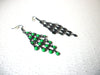 Retro Black Green Chandelier Earrings 62218