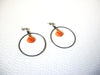 Hand Made Pumpkin Halloween Hoop Earrings 123020