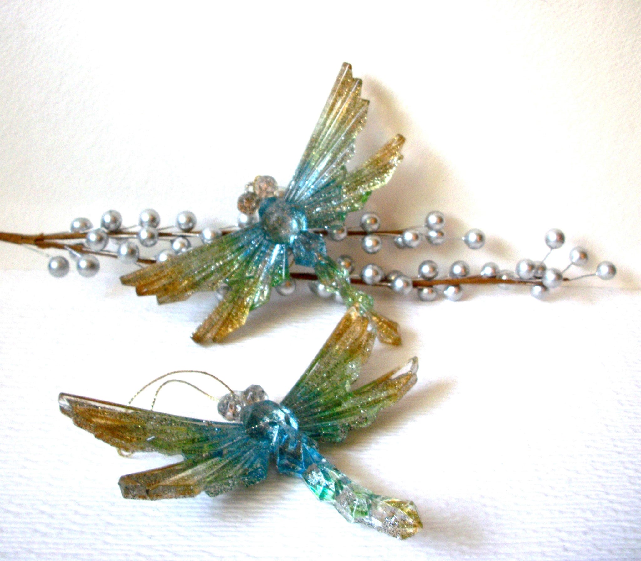 Dragonfly Set Christmas Ornament Gift Glitter Hand Made Large Ornament 122120