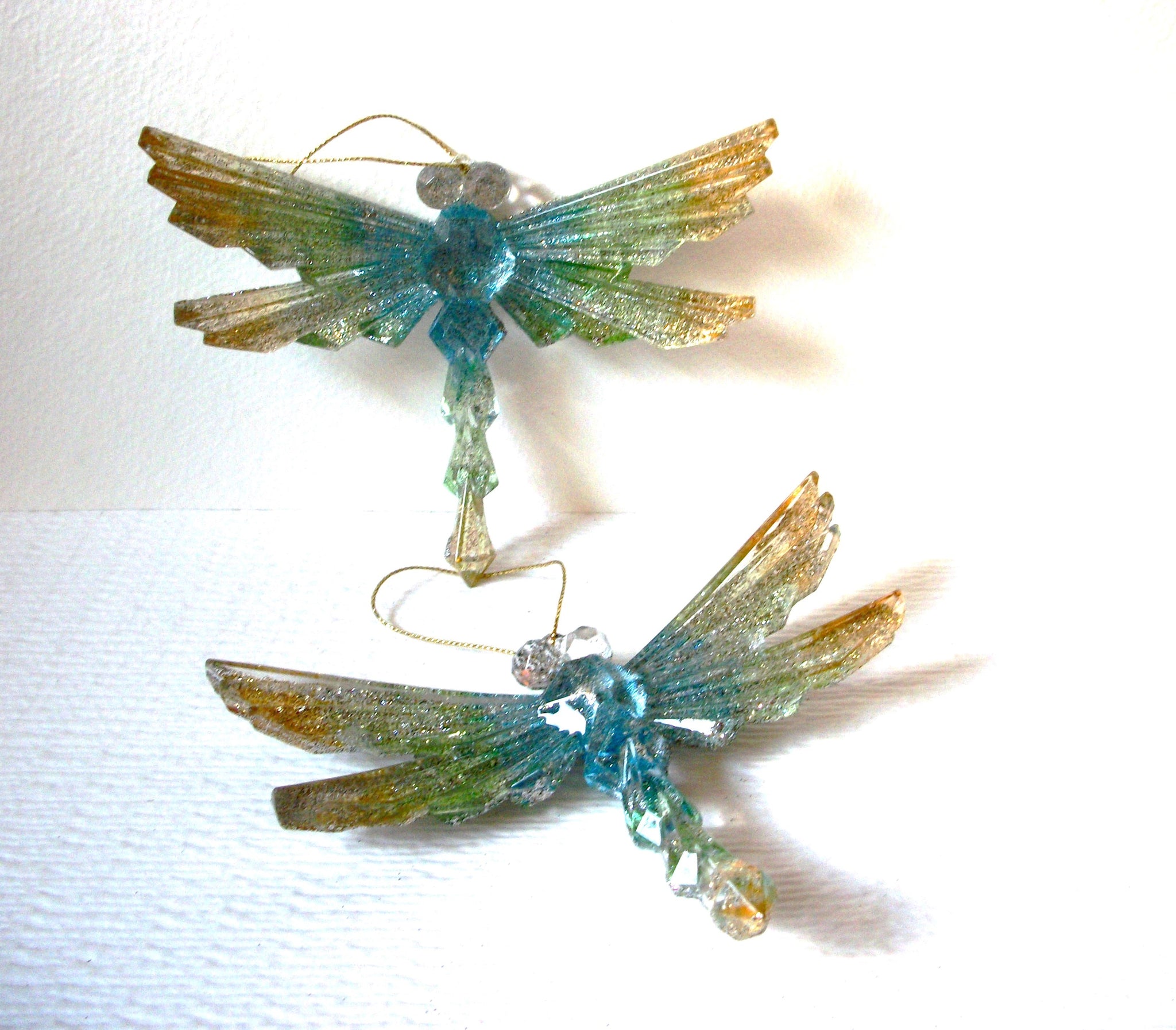 Dragonfly Set Christmas Ornament Gift Glitter Hand Made Large Ornament 122120