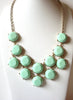 Retro Mint Green Statement Necklace 122620