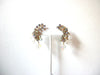 Vintage VOGUE Runway AB Crystal Clip On Earrings 122720