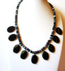 Onyx Striped Agate Semi Precious Stone Necklace 122720