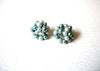 JAPAN Vintage Glass Cluster Clip on Earrings 122720