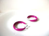 Retro Fuchsia Pink Hoop Earrings 101720