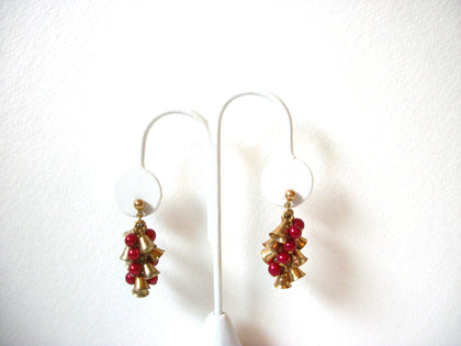 Vintage Red Gold Bell Earrings 101720