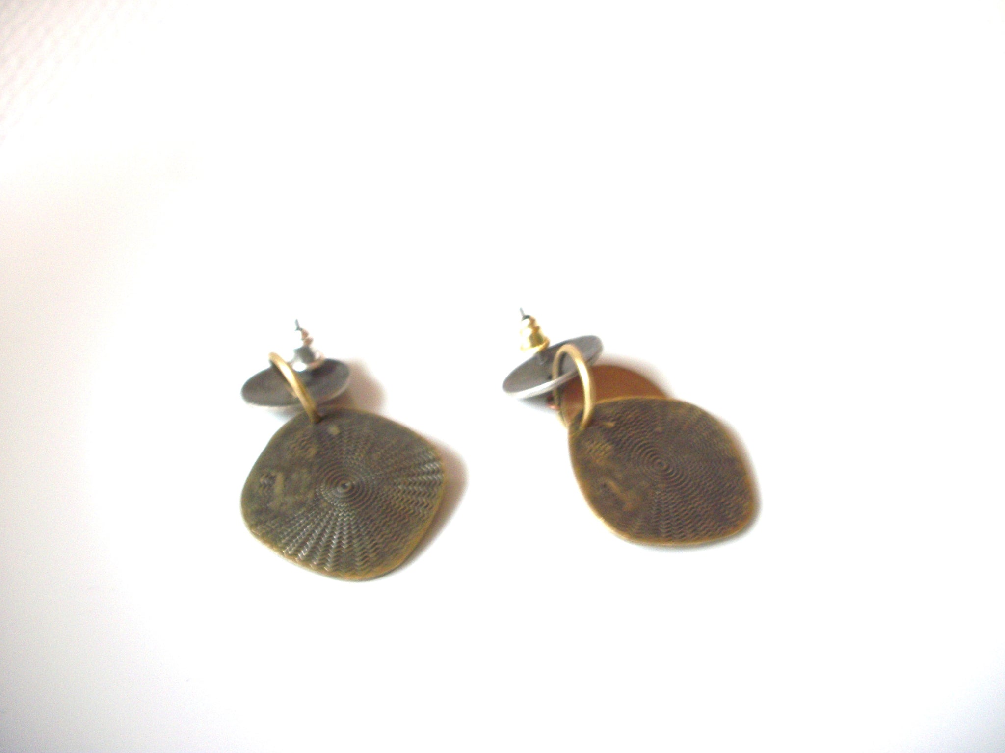 Bohemian Rustic Dangle Brass Earrings 101720