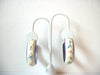 Vintage Hand Painted Lucite Large Hoop Earrings 101720