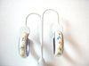 Vintage Hand Painted Lucite Large Hoop Earrings 101720