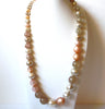 Vintage Faux Pearl Lucite Moon Glow Necklace 101820