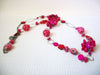 Retro Pink Silver Glass Shell Necklace 101820
