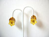 Retro Yellow Glass Flower Earrings 101920